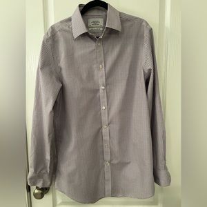 Charles Tyrwhitt non iron slim fit red blue grid check